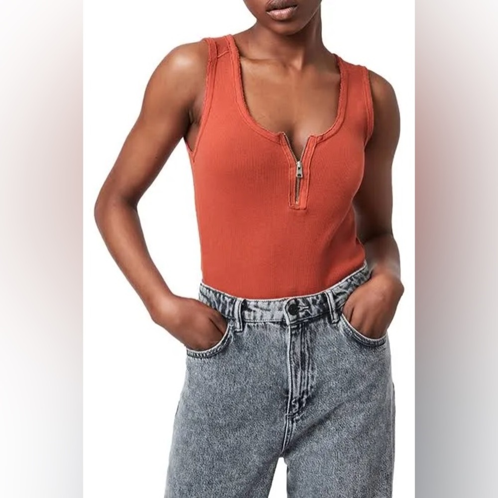 All Saints Alicia Bodysuit Primal Red